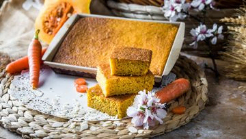 bizcocho con zanahoria y calabaza